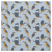 Voor "Bird Lovers Cozy Kingfishers Pattered" Stof (Swatch)