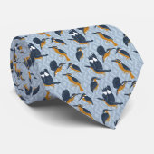 Voor "Bird Lovers Cozy Kingfishers Pattered" Stropdas (Opgerold)