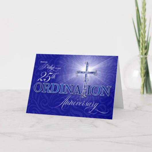 voor bisschop 25th Ordination Silver Jubilee Kaart (Voorkant)