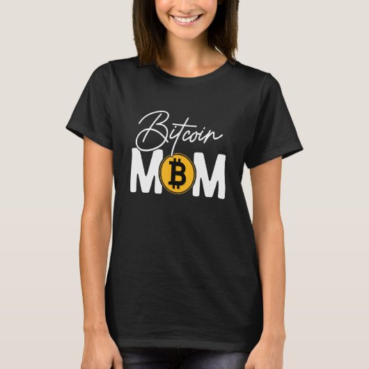 Voor Bitcoin Moeder in Moederdag T-shirt (Voorkant)