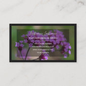 Voor bloemdeskundigen en professionele bloemisten visitekaartje (Achterkant)