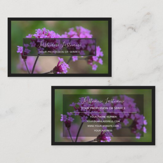 Voor bloemdeskundigen en professionele bloemisten visitekaartje (Voorkant / Achterkant)