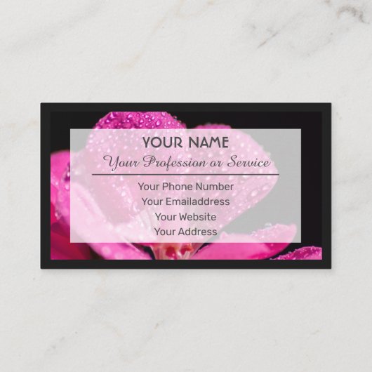 Voor bloemdeskundigen en professionele bloemisten visitekaartje (Achterkant)