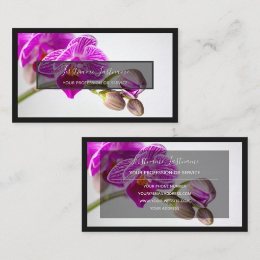 Voor bloemdeskundigen professionele bloemisten orc visitekaartje (Voorkant / Achterkant)