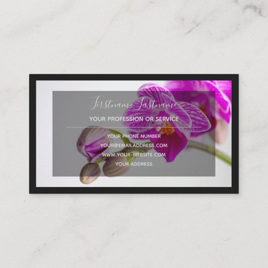 Voor bloemdeskundigen professionele bloemisten orc visitekaartje (Achterkant)