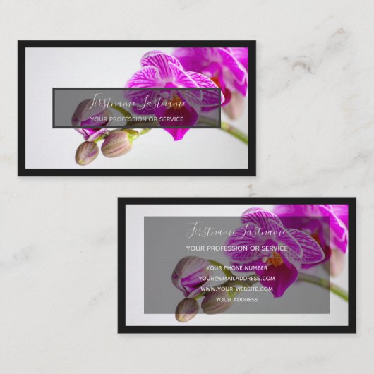 Voor bloemdeskundigen professionele bloemisten orc visitekaartje (Voorkant / Achterkant)