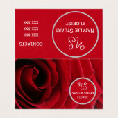 Voor bloemist Visitekaartje (Buitenkant ongevouwen)