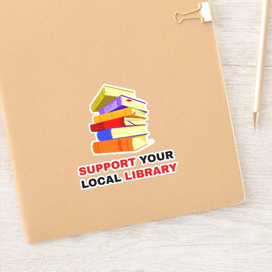 Voor boekenliefhebbers - Steun uw lokale bibliothe Sticker (Notitieboek)
