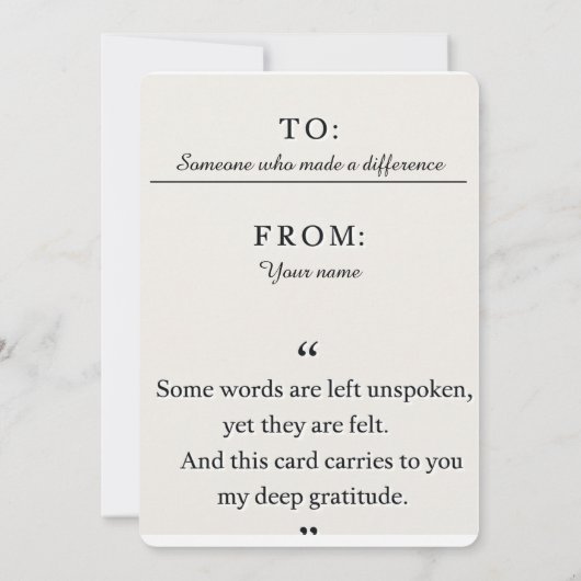 Voor boetiekmerken en handgemaakte verkopers bedankkaart (Achterkant)