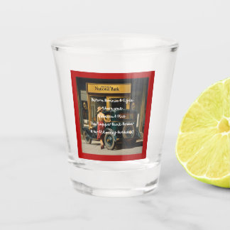 Voor Bonnie & Clyde - De Flapper Bank Robber Shot Glas