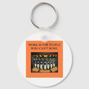 voor bowlingfanatici sleutelhanger
