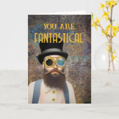 Voor Boyfriend Steampunk Dank u Romance Kaart (Gele Bloem)