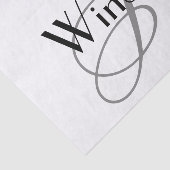 Voor Bridesmaid Gift Monogram Naam Modern Chic Coo Tissuepapier (Detail)