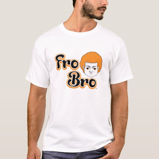 Voor Bro - Oranje en zwart T-shirt (Voorkant)