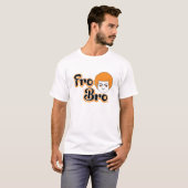 Voor Bro - Oranje en zwart T-shirt (Voorkant volledig)