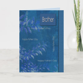 Voor Broeder op Vaderdag. Blauw lederen patroon Kaart