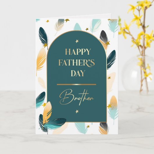 Voor Broeder op Vaderdag. Ventilatorpatroon Kaart (Gele Bloem)