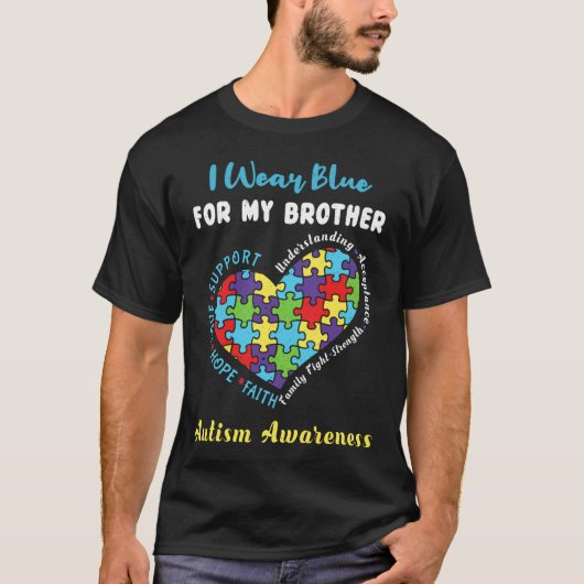 Voor Broer Blue Special Autism Awareness T-shirt (Voorkant)