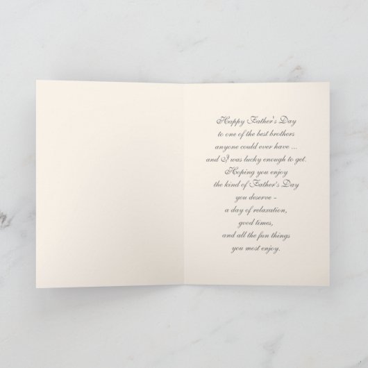 Voor Broer op Vaderdag Leuke Teddyberen Kaart (Binnen)