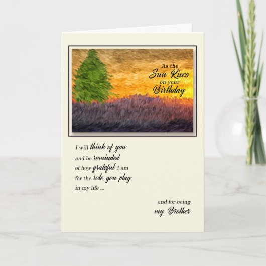 Voor broer op zijn geboortedag Schilderachtig Kaart (Voorkant)