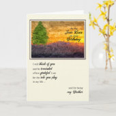 Voor broer op zijn geboortedag Schilderachtig Kaart (Gele Bloem)