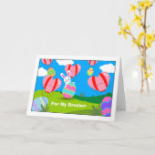 Voor Broer Pasen met Kaart voor luchtballoneieren (Gele Bloem)