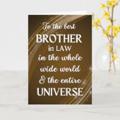 Voor Brother in Law Vaderdag Universe Thema Kaart (Gele Bloem)