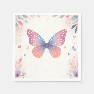 Voor Bug Boho Soft Glow Live Butterfly Baby shower Servet