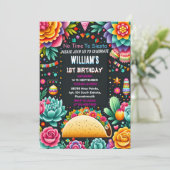 voor cactus schattig uno taco eerste fiesta 1e ver kaart (Staand voorkant)