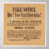 Voor Californië. 1849 (1759A) Poster (Voorkant)