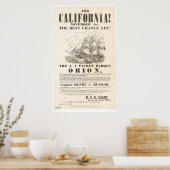 Voor Californië!.. 'Orion'-reclame (1281A) Poster (Keuken)