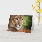 voor Cancer Patient Mountain Lion Courage and Powe Kaart (Gele Bloem)