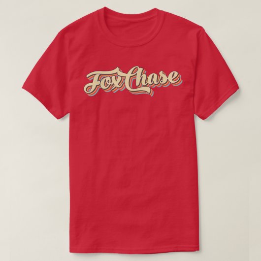 Voor Chase Tshirt Retro Art Baseball Font  18 (Design voorkant)