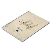 Voor Chef Recepten een stijlvol monogram op beige Notitieboek (Linkerzijde)