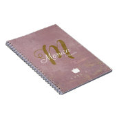 Voor chef recepten een stijlvol monogram op stoffi notitieboek (Rechterzijde)