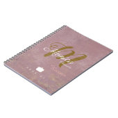 Voor chef recepten een stijlvol monogram op stoffi notitieboek (Linkerzijde)