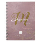 Voor chef recepten een stijlvol monogram op stoffi notitieboek (Voorkant)