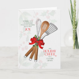 voor Chef Seizoensgebonden Heerlijk Koken Genoegen Feestdagen Kaart