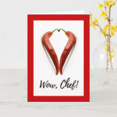 Voor Chef Valentijn Day Red Hot Peppers Kaart (Gele Bloem)