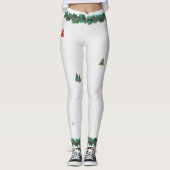 VOOR CHRISTMAS AFDRUKTE HOLLY-Leggings Leggings (Voorkant)
