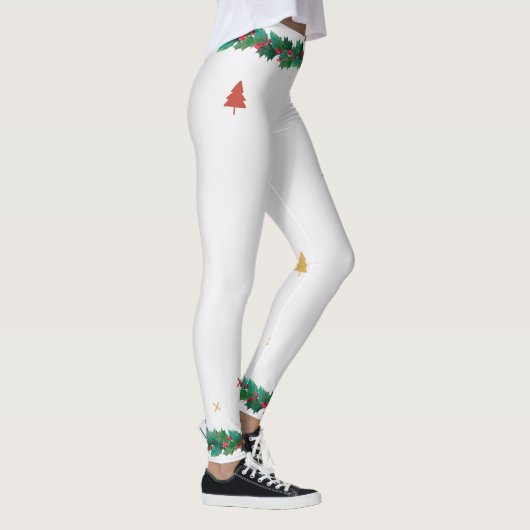 VOOR CHRISTMAS AFDRUKTE HOLLY-Leggings Leggings (Rechts)