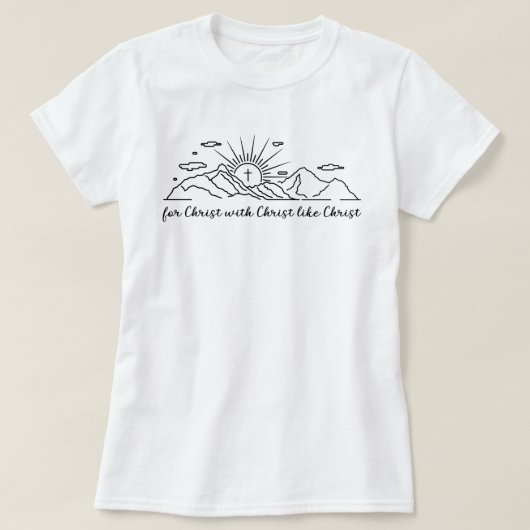 Voor Christus met Christus als Christus Katholiek T-shirt (Design voorkant)