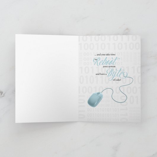 voor Co-Worker Funny Birthday Computer Guy Kaart (Binnen)