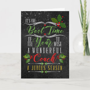 voor Coach Best Time of Year Kerstmis Feestdagen Kaart