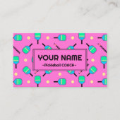 Voor Coach Pickleball pastel hou ik van Pickleball Visitekaartje (Voorkant)