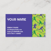 Voor Coach Pickleball-silhouettes op vers groen, Visitekaartje (Achterkant)