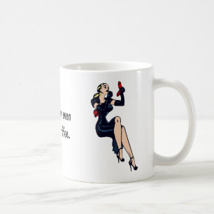  voor Coffee Blond Retro Glamour Meisje Pinup Koffiemok