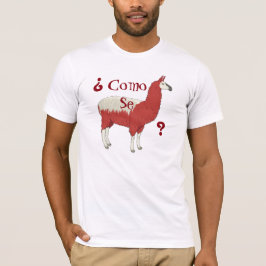 Voor Como Se Llama? Mode T-shirt met Llama Afbeeld