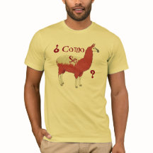 Voor Como Se Llama? Mode T-shirt met Llama Afbeeld