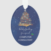 Voor Computer Consultant Kerstboom Aangepaste naam Ornament (voorkant)